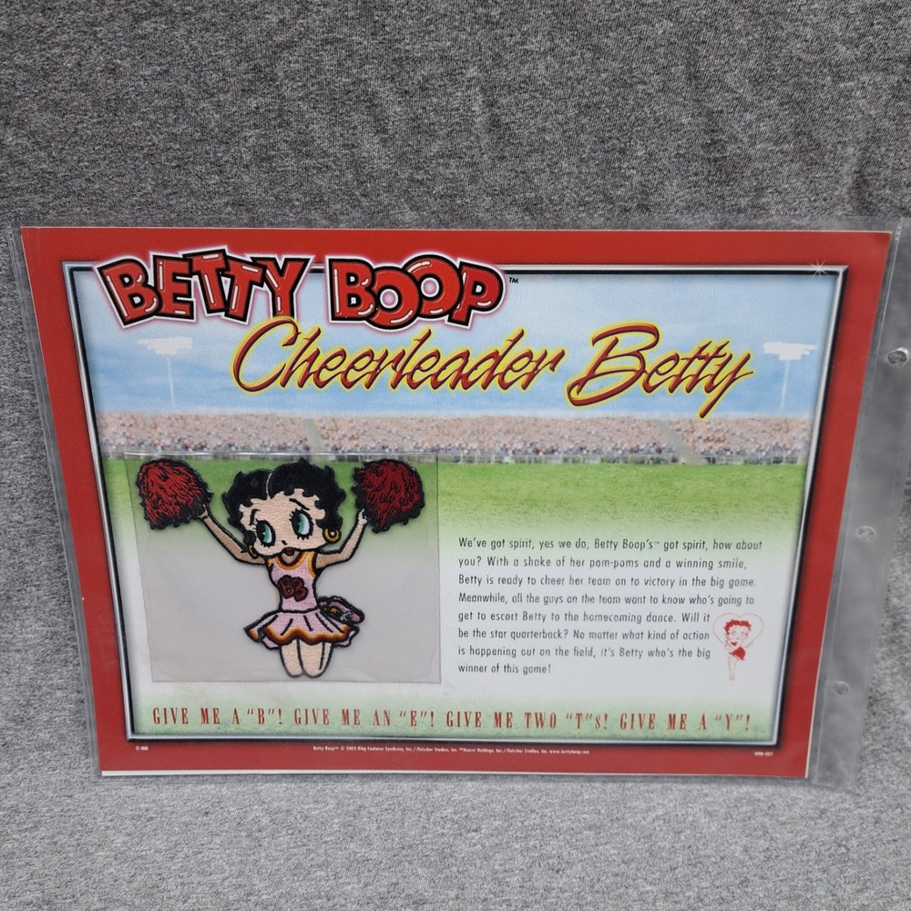 Betty Boop Patch‎ Cheerleader Betty Clothing Patch Collectible Vintage Football